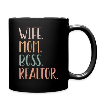 Wife Mom Realtor Cadeau Mother's Day - Mug uni - noir - Droite