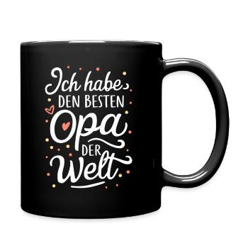 Bester Opa - Tasse einfarbig - Schwarz - Rechts