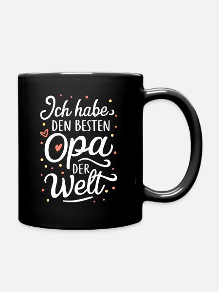 Bester Opa - Tasse einfarbig - Schwarz