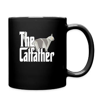 Cat Dad The Catfather Crazy Cat Father Kitty Daddy - Full Colour Mug - black - Right