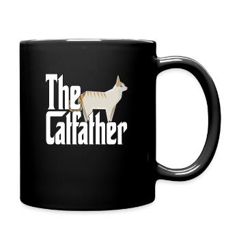 Cat Dad The Catfather Crazy Cat Father Kitty Daddy - Full Colour Mug - black - Right