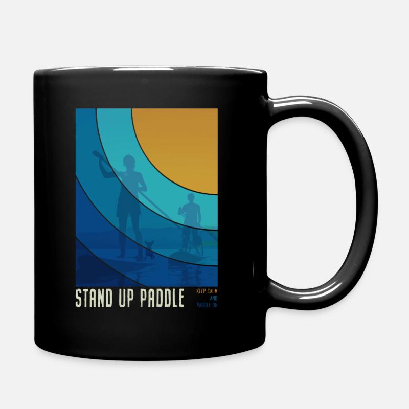 SUP Stand Up Paddle Paddling Paddler Chihuahua - Tasse einfarbig - Schwarz