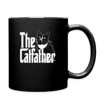 Cat Father The Catfather Crazy Cat Dad Dad - Full Colour Mug - black - Right