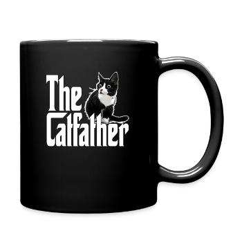 Cat Father The Catfather Crazy Cat Dad Dad - Full Colour Mug - black - Right