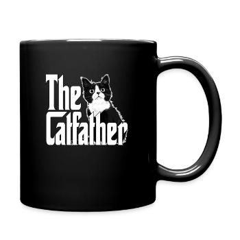 Cat Father The Catfather Crazy Cat Dad Dad - Full Colour Mug - black - Right