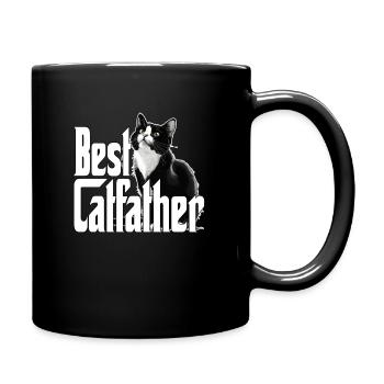 Cat Dad Best Catfather Ever Crazy Cat Father Kitty - Full Colour Mug - black - Right