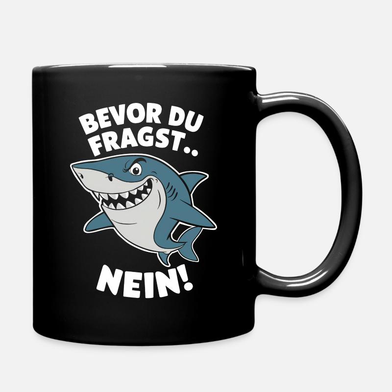 Hai Haifisch Haie Haifische - Tasse einfarbig - Schwarz