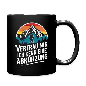 Hiking Hikers Hike Mountains Forest - Full Colour Mug - black - Right
