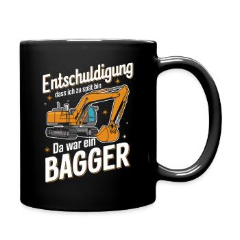 Excavator Driver Construction Worker Construction Site Construction Machine - Full Colour Mug - black - Right