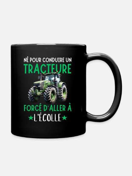 Tracteur Enfant Garçons Fermier Agriculteur - Mug uni - noir