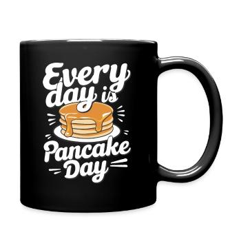 Pancakes Frühstück Essen Pancake - Tasse einfarbig - Schwarz - Rechts