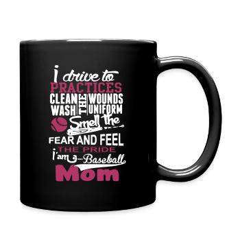 I Am A Baseball Mom - Full Colour Mug - black - Right