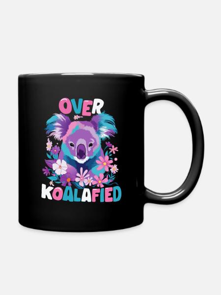 Koala Koalas Koalabär Tier - Tasse einfarbig - Schwarz
