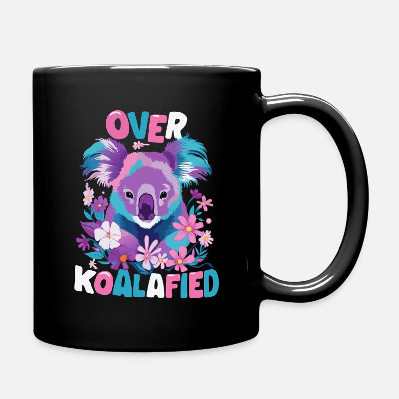 Koala Koalas Koalabär Tier - Tasse einfarbig - Schwarz
