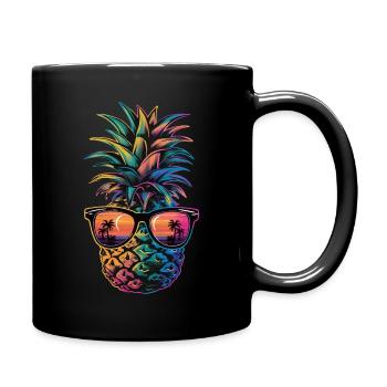 Ananas Fruit tropical hawaïen - Mug uni - noir - Droite