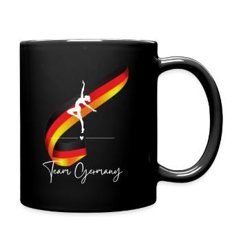 Team Germany with dancer and flag backprint - Full Colour Mug - black - Right