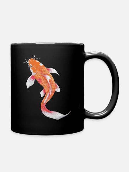 Koi Poisson Carpe Japon Chine Poisson - Mug uni - noir