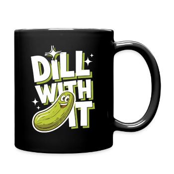Cucumber Pickle Pickle Food Dill - Full Colour Mug - black - Right