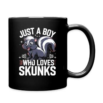 Animaux du zoo de mouffette - Mug uni - noir - Droite
