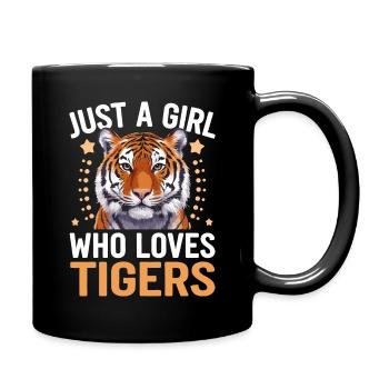 Tiger Animal Zoo Wild Animal - Full Colour Mug - black - Right