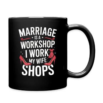 Husband, Spouse, Family, Wedding - Full Colour Mug - black - Right