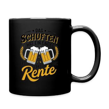 The toiling has come to an end, long live the pension - Full Colour Mug - black - Right