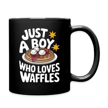 Gaufres Bonbons pour le petit-déjeuner - Mug uni - noir - Droite