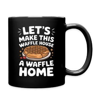 Waffles Breakfast Sweets - Full Colour Mug - black - Right