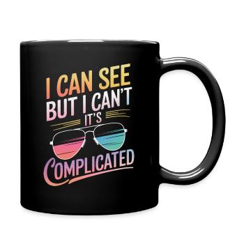 Aveugle Personnes malvoyantes - Mug uni - noir - Droite
