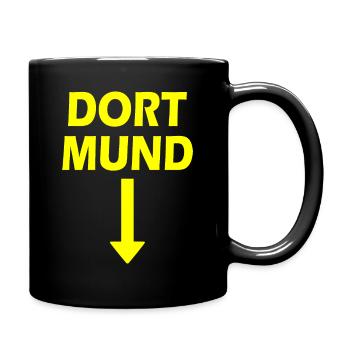 dort mund pfeil - dortmund - Tasse einfarbig - Schwarz - Rechts