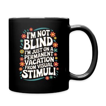Aveugle Personnes malvoyantes - Mug uni - noir - Droite
