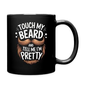 Bart Schnurrbart Bärtige Männer - Tasse einfarbig - Schwarz - Rechts