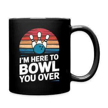Bowling Bowler Pin Ball Bowling Ball - Tasse einfarbig - Schwarz - Rechts