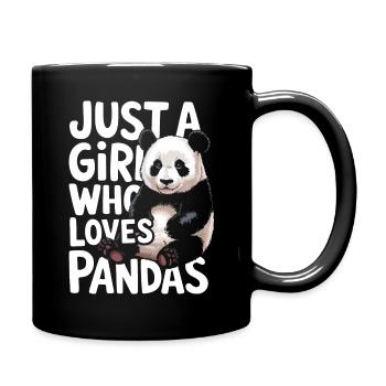 Pandabär Panda Tier Pandas - Tasse einfarbig - Schwarz - Rechts