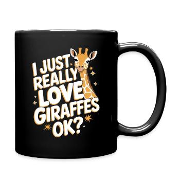 Giraffe Animal Africa Giraffes - Full Colour Mug - black - Right