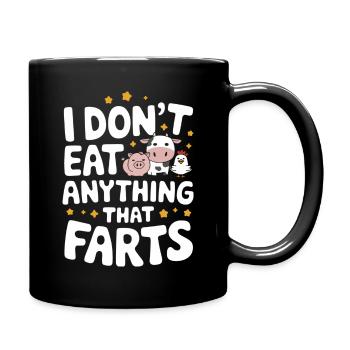 Végétarien Végétalien Végétarien Végétarien - Mug uni - noir - Droite