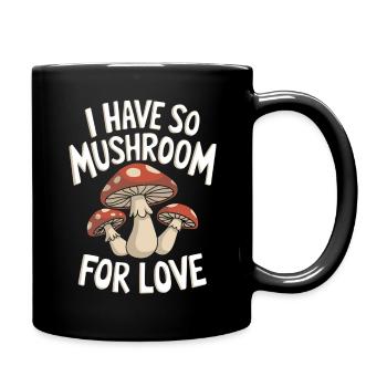 Pilz Pilze Funghi Champignon - Tasse einfarbig - Schwarz - Rechts