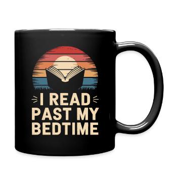 Bücher Buch lesen Bücherei Bibliothek Bücherwurm - Tasse einfarbig - Schwarz - Rechts