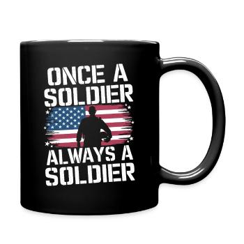 Soldat militaire vétéran - Mug uni - noir - Droite
