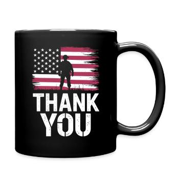 Soldat militaire vétéran - Mug uni - noir - Droite