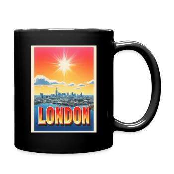Vintage Londres – Angleterre Cityscape Design - Mug uni - noir - Droite