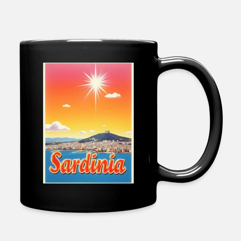 Sardinien – Italien Insel Design - Tasse einfarbig - Schwarz