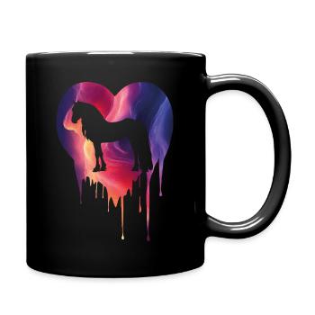 Coeur de cheval - Mug uni - noir - Droite