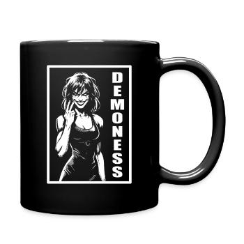 Demoness, a Really Bad Woman - Demon Design - Full Colour Mug - black - Right