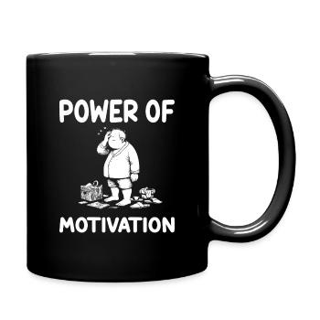 Le pouvoir de la motivation – Conception motivationnelle avec humour - Mug uni - noir - Droite