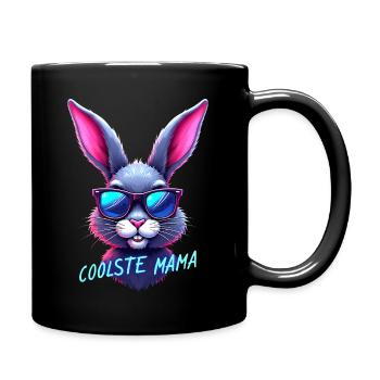 Coolste Mama Geschenk coole Mutter cool Hase - Tasse einfarbig - Schwarz - Rechts