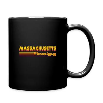 cooles Massachusetts USA Bundesstaaten Design - Tasse einfarbig - Schwarz - Rechts