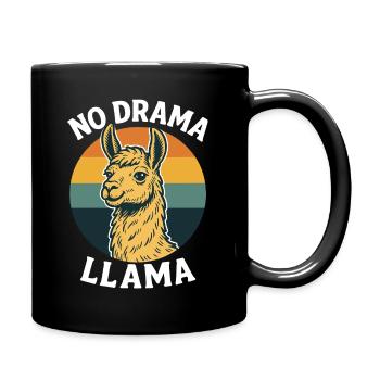 Portrait de lama sans conception dramatique - Mug uni - noir - Droite