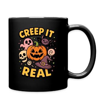 Creep It Real Halloween Design - Tasse einfarbig - Schwarz - Rechts
