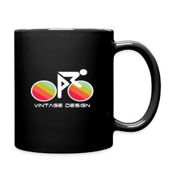 Cycling road bike design - Full Colour Mug - black - Right